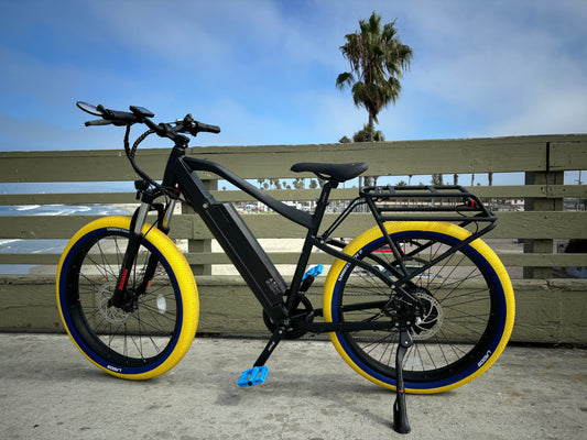 Custom Yellow Predator 750 w Electric Urban eBike - Mountain eBike - EBIKE|1356 eBike Super Shop