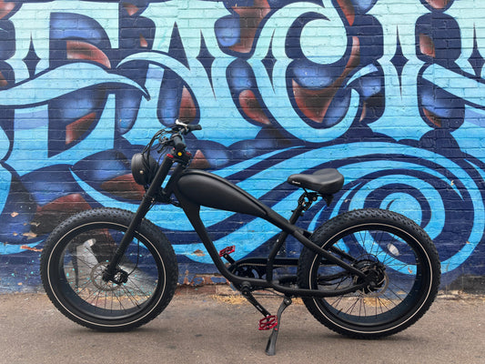 Custom Double Racer 750 w Electric Vintage eBike 26x4 Fat tire electric bike - Vintage eBike - EBIKE|1530 eBike Super Shop