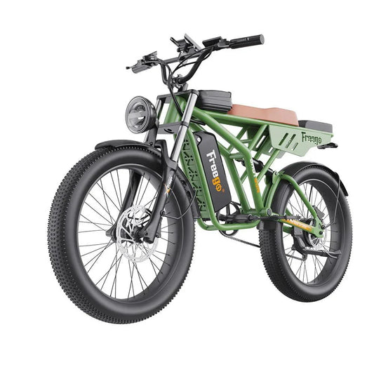 FREEGO Shotgun Neo F4 Electric Cargo eBike - Moto 500 w Electric e - Moto Style eBike - Moto Style - FREEG|GREEN|2982 eBike Super Shop