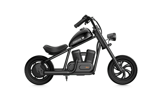 HYPER GOGO Cruiser 12 Electric Kids Mini Motorcycle eBike - 21.9v 160 w - Youth eMotorcycle - HYPER|BLACKNOTR|2251 eBike Super Shop