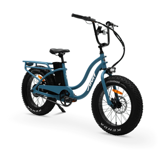 MURF Electric Urban eBike Higgs Step - Thru - 52v 750 w Fat Tire Electric Beach Cruiser eBike - Fat Tire Cruiser eBike - MURF|BLUE|2287 eBike Super Shop
