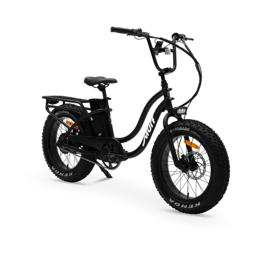MURF Electric Urban eBike Higgs Step - Thru - 52v 750 w Fat Tire Electric Beach Cruiser eBike - Fat Tire Cruiser eBike - MURF|BLACK|2286 eBike Super Shop