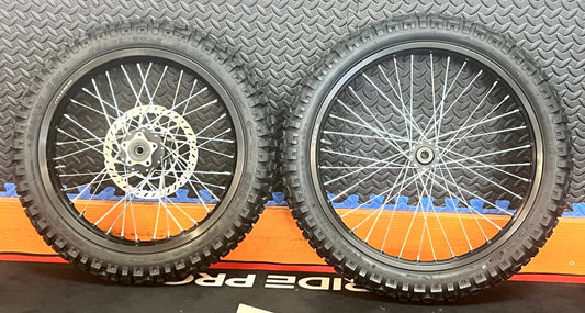 Surron eMoto Wheel Set Shinko 244 Dual Sport 17"/19" Front & Rear Wheel & Tire Set for Moto Bikes *Does not include rotor or sprocket* - Surron Wheel & Tire Set - EBIKE|2787 eBike Super Shop