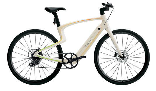 URTOPIA Carbon 1S 350 w Ready to Ride Step Over Ebike 48x1.4 Electric Urban eBike - Assembled in store - Road eBike - URTOP|ROAD|CREAM|0647 eBike Super Shop