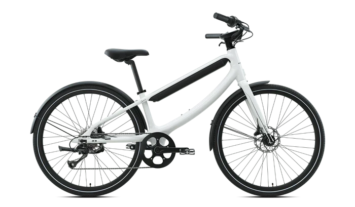 White URTOPIA Chord 350w Step Thru Ebike 42" Road Tire Electric Urban eBike