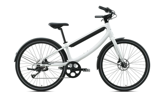 White URTOPIA Chord 350w Step Thru Ebike 42" Road Tire Electric Urban eBike