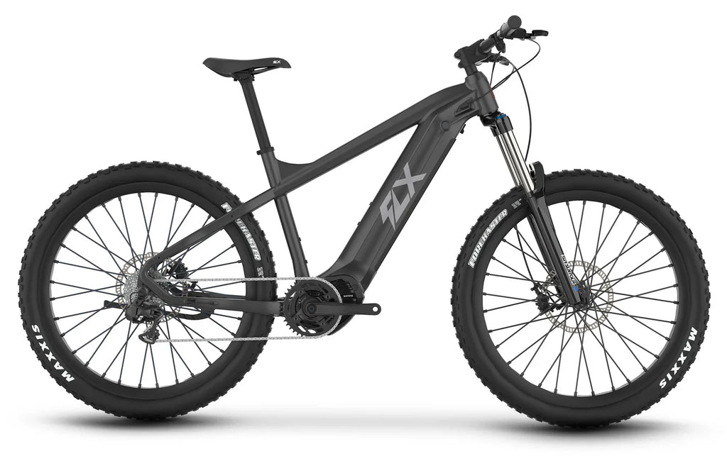 Black OB eBikes SUPERHUMAN F5 500 w Ready to Ride Step Over Ebike 27.5 Electric Mountain eBike