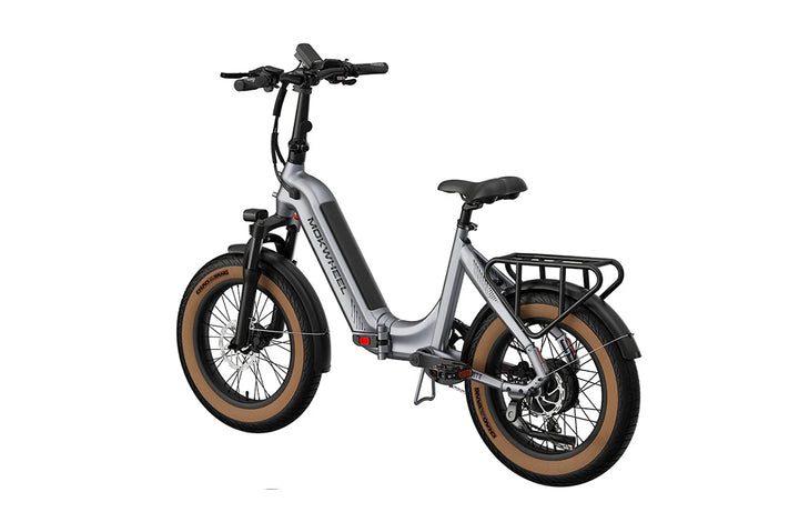  MOKWHEEL Slate 500 w Step Thru Ebike 20x3 Road Electric Folding eBike