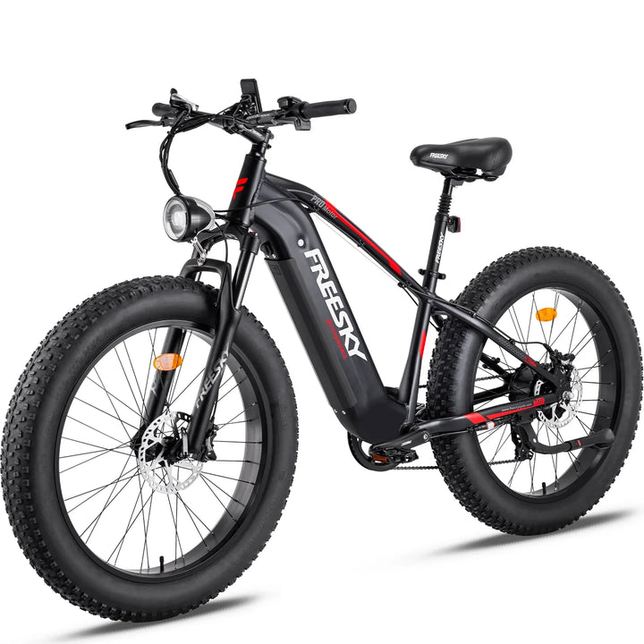 Black FREESKY Himalay X-5e 750 w Mountain Ebike 4 Fat Tire Electric Fat Tire Mountain eBike