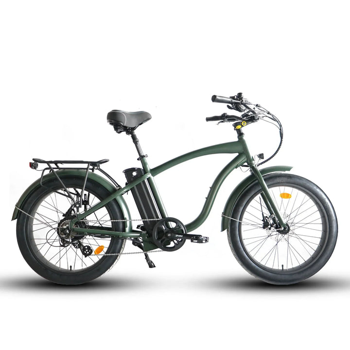  OB eBikes COASTAL CRUISER 52V 24 Over 750 w Ready to Ride Step Over Ebike 24x3 Fat Tire Electric Beach Cruiser eBike