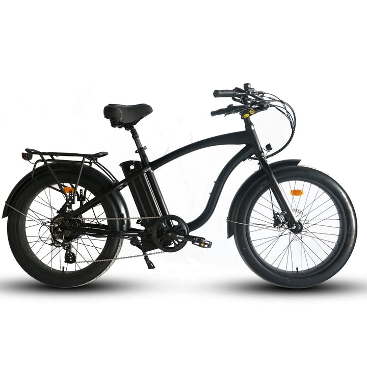  OB eBikes COASTAL CRUISER 52V 24 Over 750 w Ready to Ride Step Over Ebike 24x3 Fat Tire Electric Beach Cruiser eBike