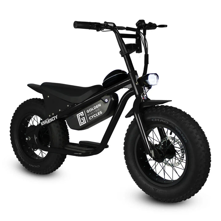 Black GOLDEN CYCLE Big Boy 350w Micro eBike 16x4 Fat Electric Mini Fat Tire eBike