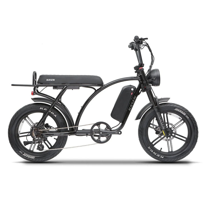 Black KASEN Kabbit Plus 2.0 1000 w Moto Ebike 20x4 Fat Electric e-Moto Style eBike