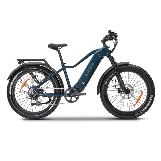 Black KASEN Ranger 1000 w Step Over Ebike 26x4 Fat Fat Tire Electric Beach Cruiser eBike