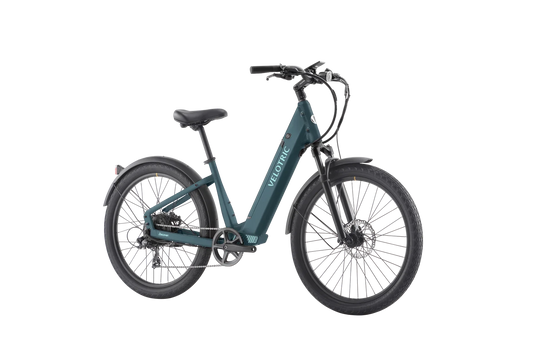 Cyan VELOTRIC Discover 1 Plus 500w Step Thru eBike 26x2.5 Urban Electric Urban eBike