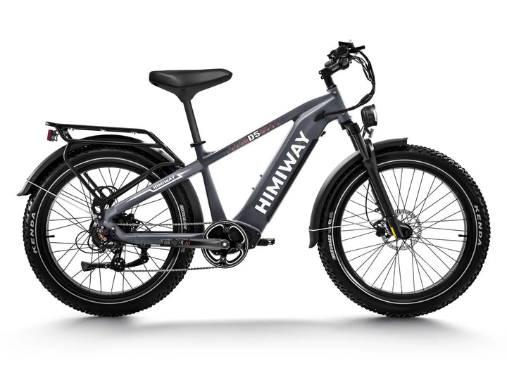 Blue HIMIWAY Zebra  750 w Step Over Ebike 26x4 Fat Electric Fat Tire Mountain eBike