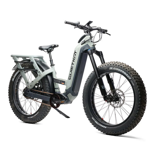 Grey QuietKat Apex HD 1000 w Step Thru eBike 26x4.8 Fat Electric Fat Tire Mountain eBike