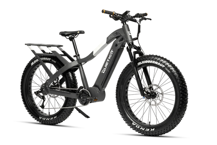 Gunmetal QuietKat Apex Sport 1000 w Step Over eBike 26x4.5 Fat Electric Fat Tire Mountain eBike