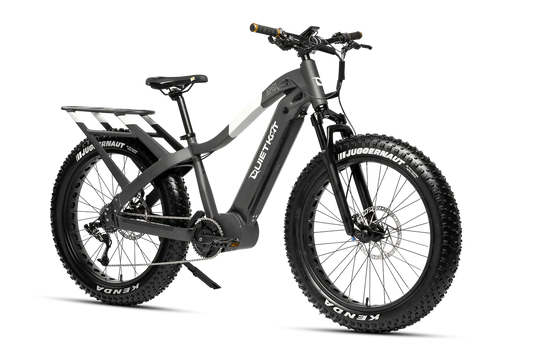 Gunmetal QuietKat Apex Sport 1000 w Step Over eBike 26x4.5 Fat Electric Fat Tire Mountain eBike