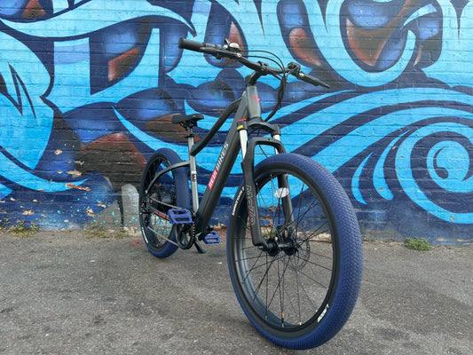 Custom Blue Midnight 750 w Electric Urban eBike  26x2.1 Urban tire electric bike