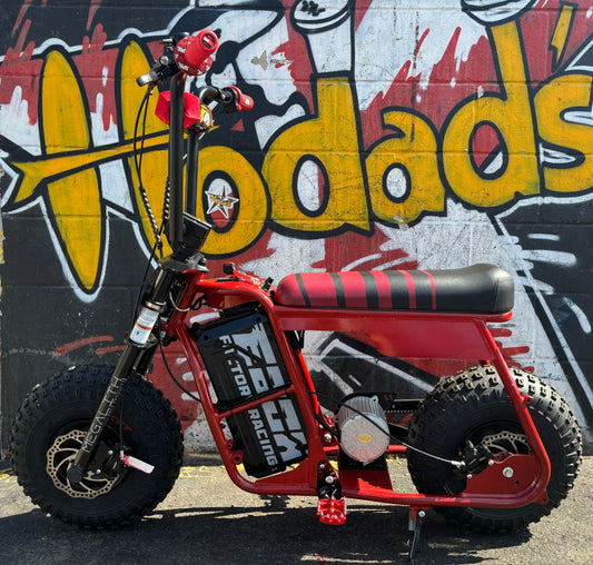 Custom EBOX Red Dragster X Fat Tire Electric Moto Bike