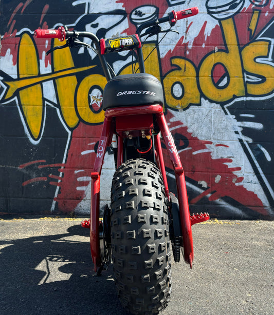 Custom EBOX Red Dragster X Fat Tire Electric Moto Bike