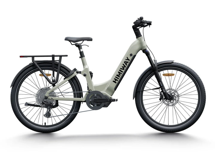 Black HIMIWAY A7 PRO 500 w Step Thru Ebike 27.5x2.4 Fat Electric Beach Cruiser eBike