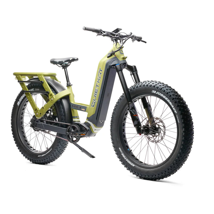 Green QuietKat Apex HD 1000 w Step Thru eBike 26x4.8 Fat Electric Fat Tire Mountain eBike