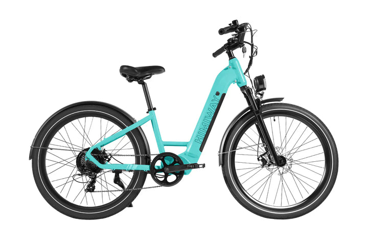 Blue HIMIWAY Rambler 500 w Step Thru Ebike 27.5x2.4 Urban Electric Beach Cruiser eBike