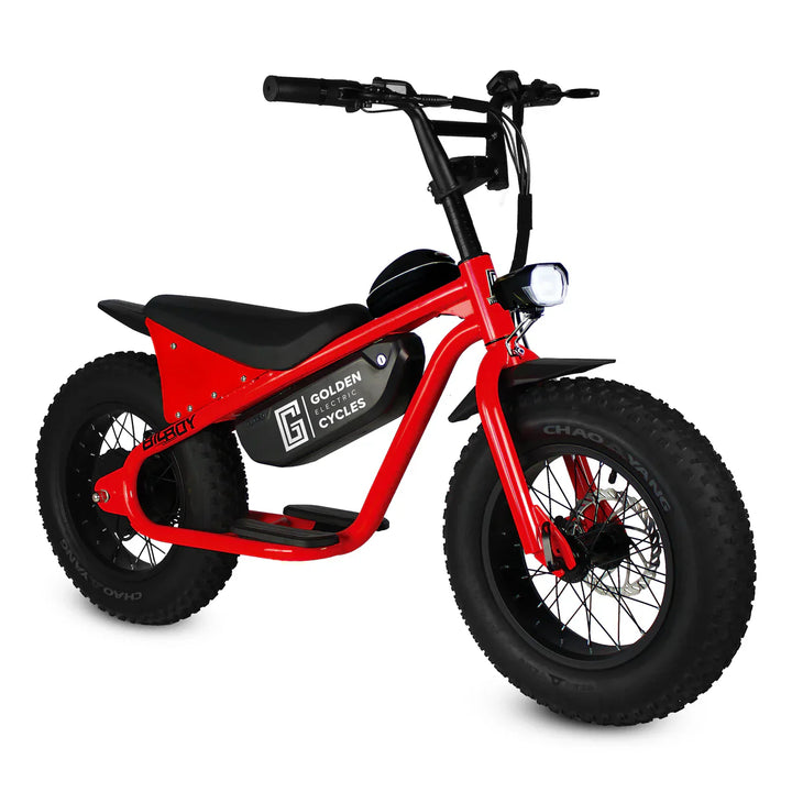 Grey GOLDEN CYCLE Big Boy 350w Micro eBike 16x4 Fat Electric Mini Fat Tire eBike