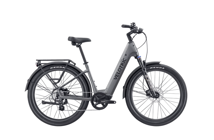 Grey VELOTRIC Discover 2 750w Step Thru eBike 27.5x2.4 Urban Electric Urban eBike