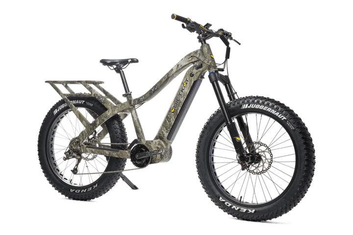 Gunmetal QuietKat Apex Pro 1000 w Step Over eBike 26x4.5 Fat Electric Fat Tire Mountain eBike