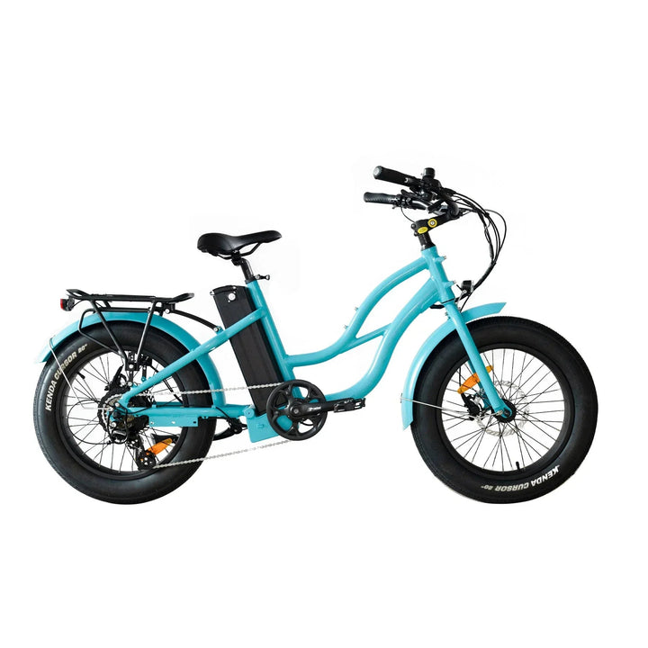 Big Bear eBikes COASTAL CRUISER 52V 20 Thru 750 w Ready to Ride Step Thru Ebike 20x4 Mini Fat Tire Electric Beach Cruiser eBike by Coastal Cruiser - Electric Bike Super Shop