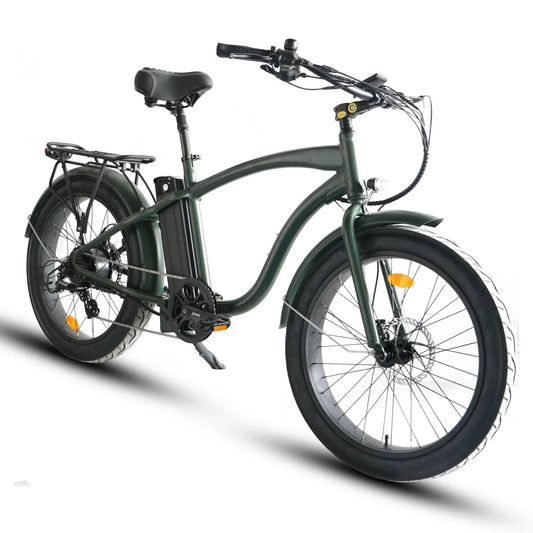 Big Bear eBikes COASTAL CRUISER 52V 24 Over 750 w Ready to Ride Step Over Ebike 24x3 Fat Tire Electric Beach Cruiser eBike by Coastal Cruiser - Electric Bike Super Shop