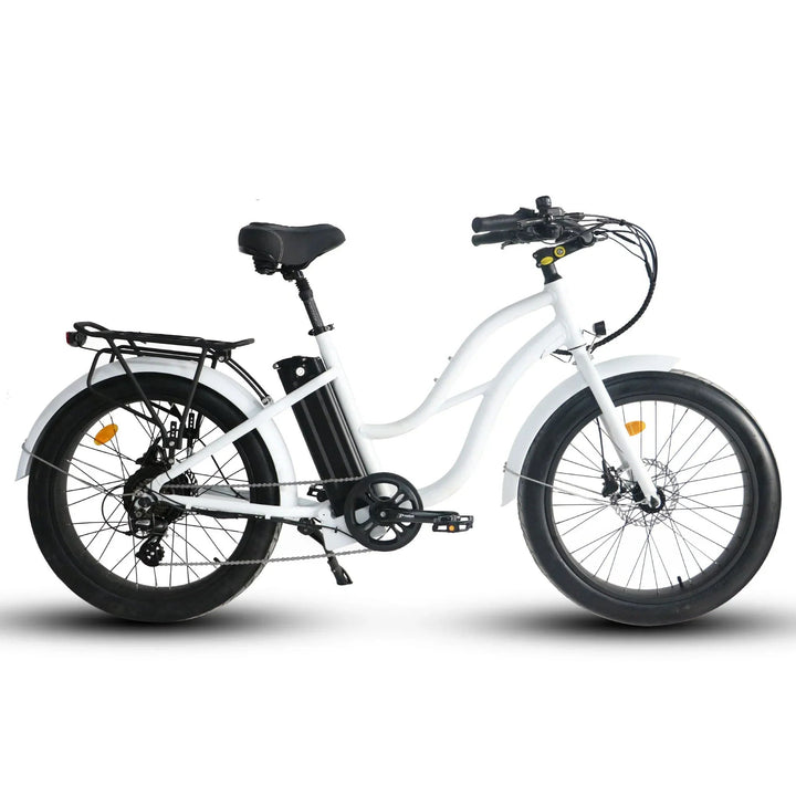 Big Bear eBikes COASTAL CRUISER 52V 24 Thru 750 w Ready to Ride Step Thru Ebike 24x3 Fat Tire Electric Beach Cruiser eBike by Coastal Cruiser - Electric Bike Super Shop