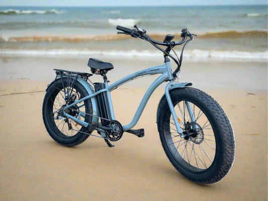 Big Bear eBikes COASTAL CRUISER 52V 26 Over 750 w Ready to Ride Step Over Ebike 26x4 Fat Tire Electric Beach Cruiser eBike by Coastal Cruiser - Electric Bike Super Shop