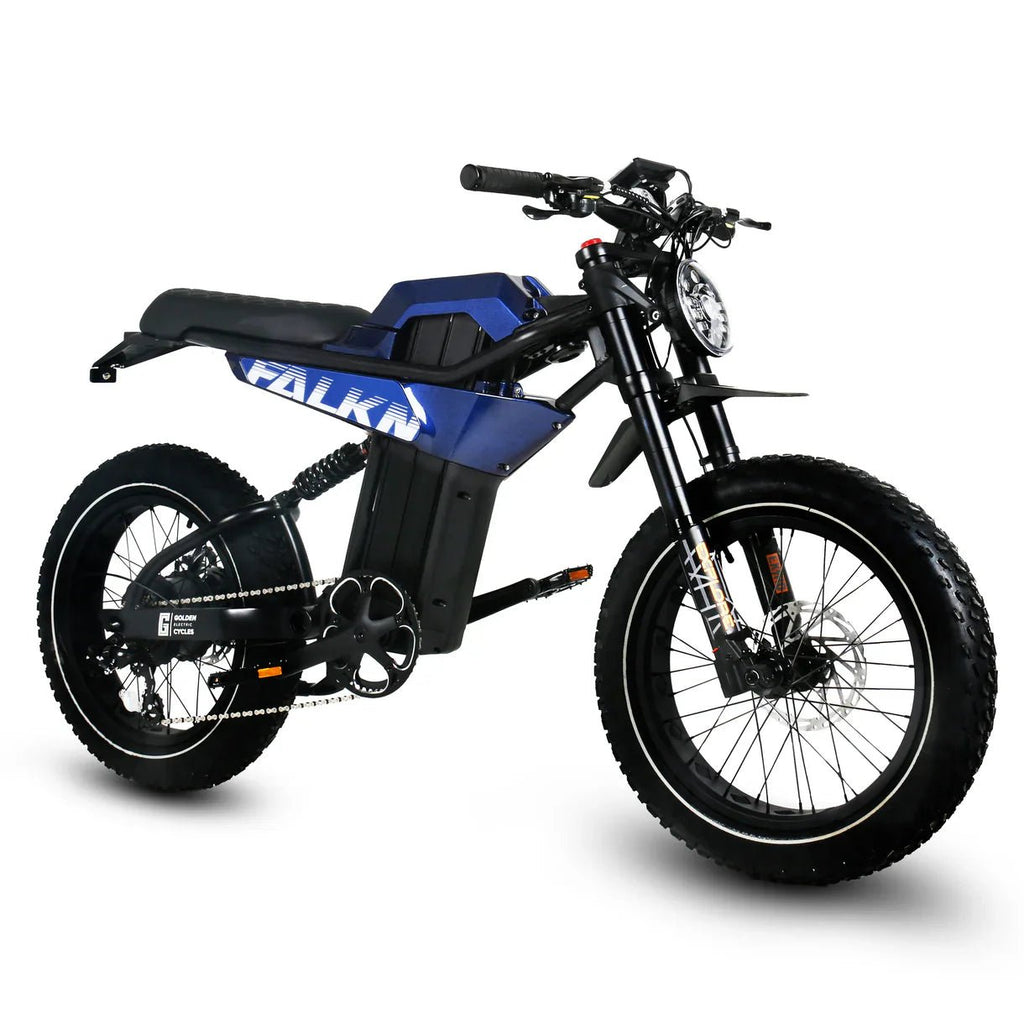 Big Bear eBikes GOLDEN CYCLE FALKN 750 w Step Over Ebike 20x4.0 Electric e - Moto Style eBike by Golden Cycles - Electric Bike Super Shop