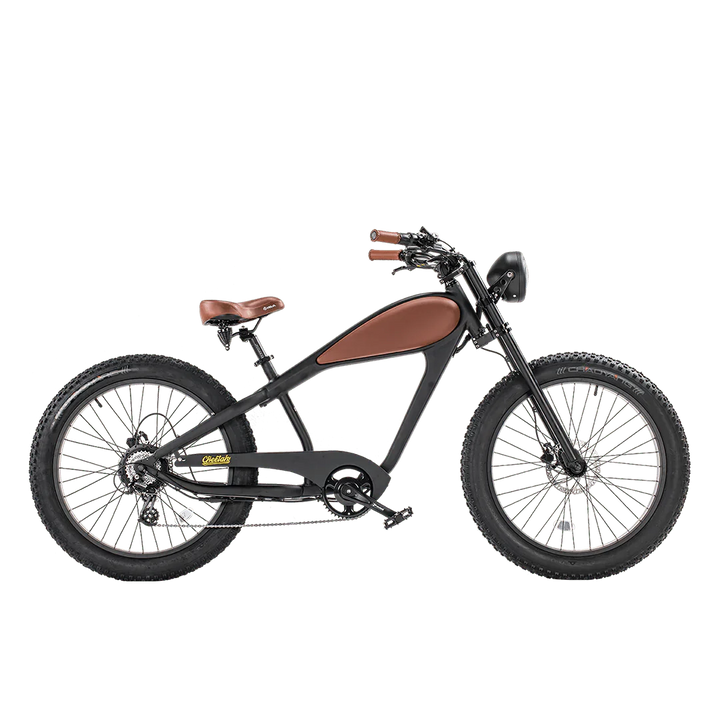 Big Bear eBikes REVI Cheetah 750 w Ready to Ride Step Over Ebike 26x4 Electric Vintage eBike - Fat Tire Cruiser eBike - eBike Super Shop