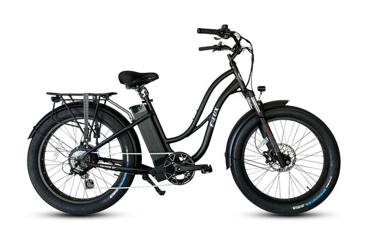 ELUX Tahoe GT 750 w Step Thru eBike 26x3.5 Fat Fat Tire Electric Beach Cruiser eBike