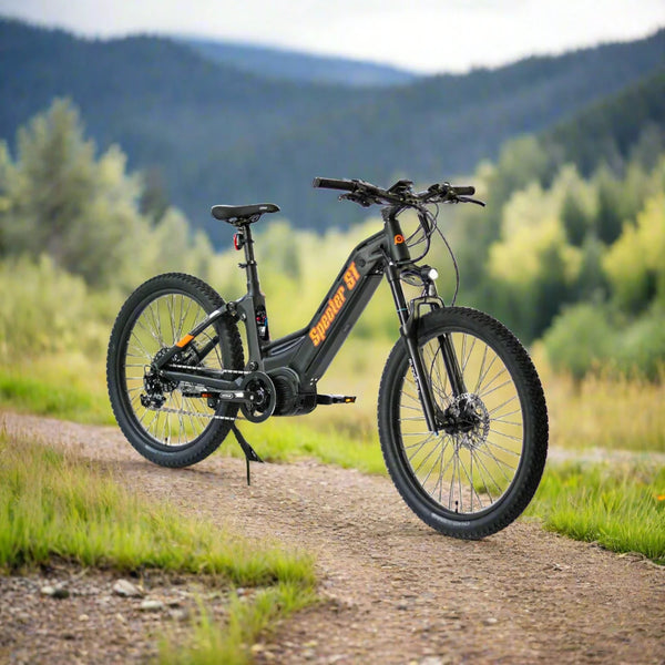 Black EUNORAU Specter ST 1000 w Step Thru eBike 27.5x3 Mountain Electric Mountain eBike