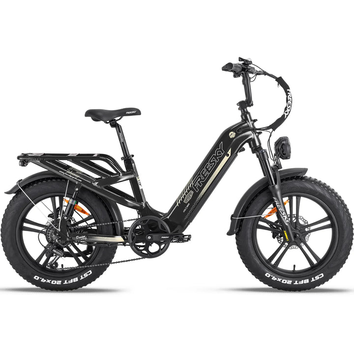  OB eBikes FREESKY Rocky 750 w Ready to Ride Step Thru Ebike 20x4 Electric Cargo eBike