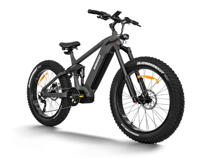 Black HIMIWAY Cobra PRO 1000 w Step Over Ebike 26x4.8 Fat Electric Fat Tire Mountain eBike