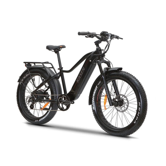 Black KASEN Ranger 1000 w Step Over Ebike 26x4 Fat Fat Tire Electric Beach Cruiser eBike