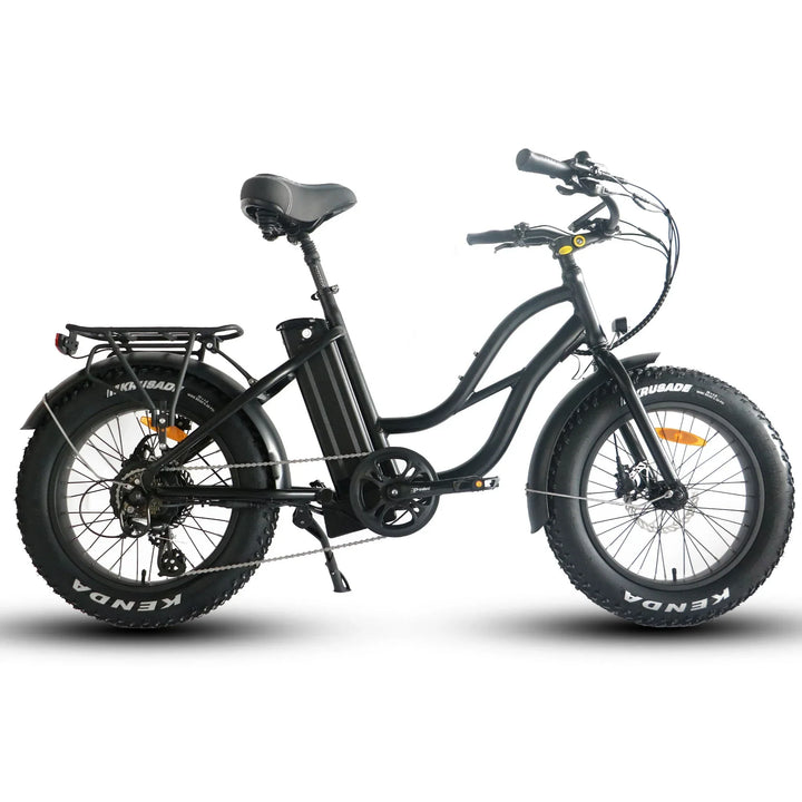  OB eBikes COASTAL CRUISER 52V 20 Thru 750 w Ready to Ride Step Thru Ebike 20x4 Mini Fat Tire Electric Beach Cruiser eBike