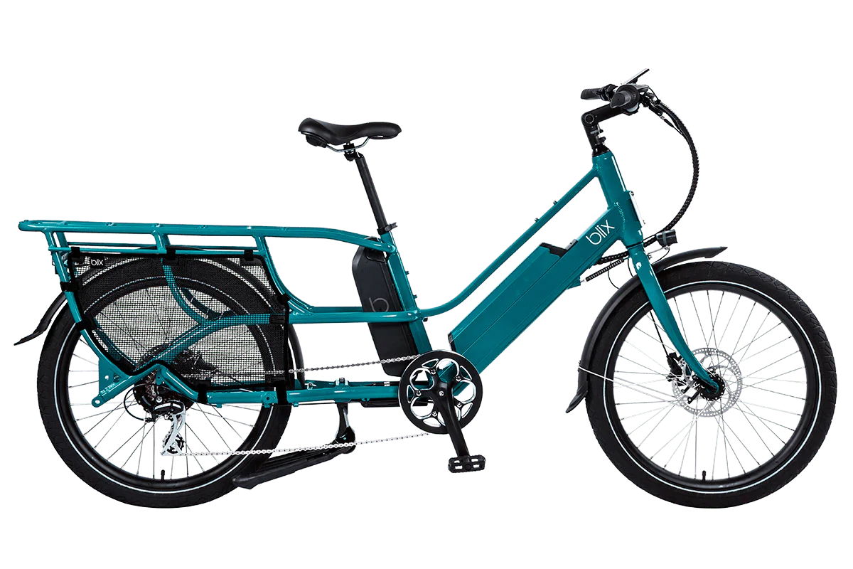 Blix Packa Genie Electric Cargo eBike-Step Thru 750 w Cargo eBike - Teal