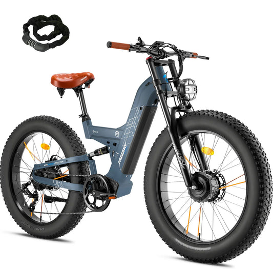 Green FREESKY Warrior M-530 1000 w Mountain Ebike 4 Fat Tire Electric Fat Tire Mountain eBike