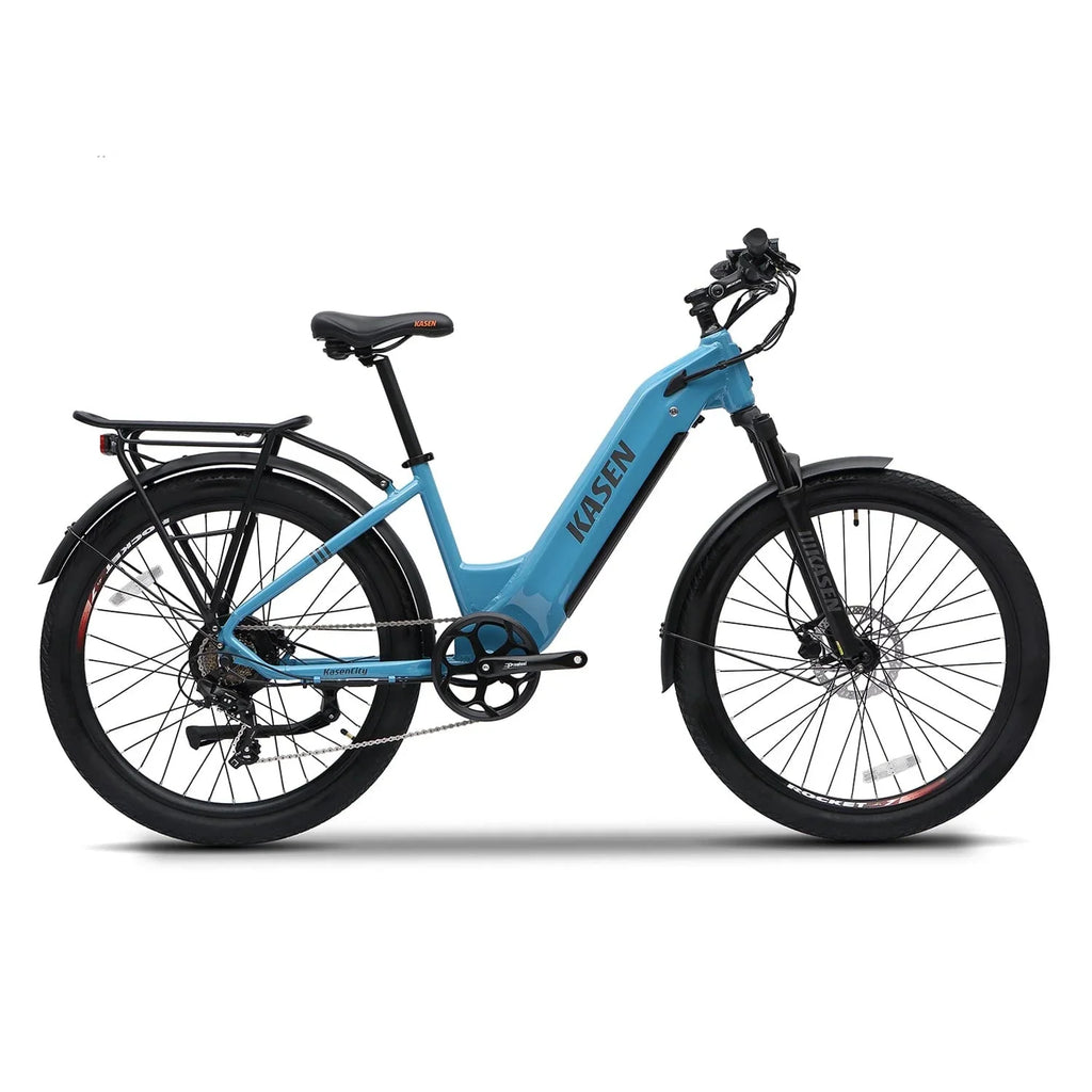 Grey KASEN City 2.0 500 w Step Thru Ebike 27.5X2.4 Urban Electric Urban eBike