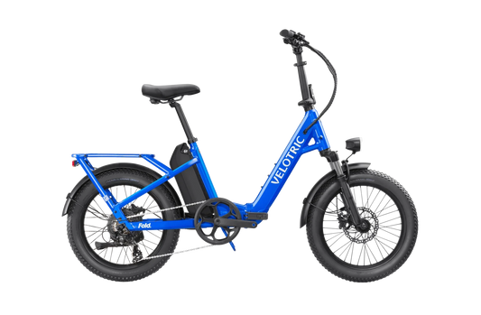 Pearl White VELOTRIC Fold 1 750w Folding eBike 20x3 Fat Electric Folding eBike