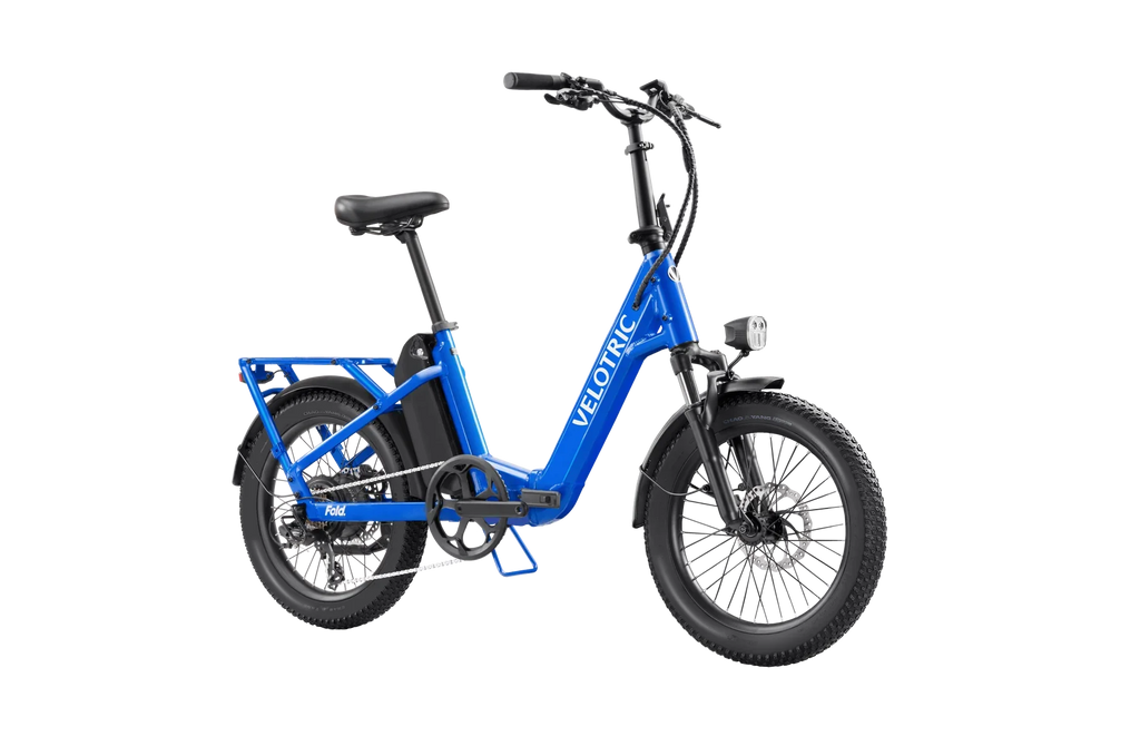 Stone Grey VELOTRIC Fold 1 750w Folding eBike 20x3 Fat Electric Folding eBike