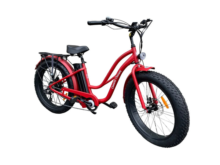 Coastal Cruiser 52V 26 Thru 750W Step Thru Ebike 26x4 Fat Tire Fat Tire Electric Beach Cruiser - Fat Tire Cruiser eBike - eBike Super Shop